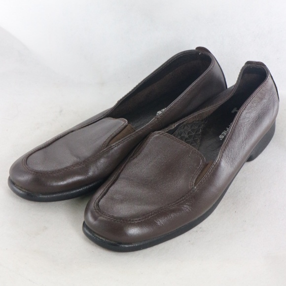 HUSH PUPPIES HEAVEN Leather Slip On Loafers Sz 7 N - Picture 2 of 8